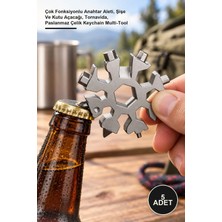Yenilig 5 Adet Kar Tanesi Çok Amaçlı Anahtarlık Açacak – Çok Fonksiyonlu Anahtar Aleti, Şişe ve Kutu Açacağı, Tornavida, Paslanmaz Çelik Keychain Multi-Tool