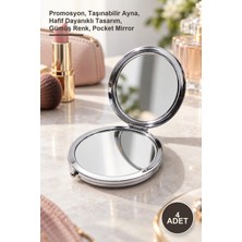 Yenilig 4 Adet Cep Aynası – Promosyon, Taşınabilir Ayna, Hafif Dayanıklı Tasarım, Gümüş Renk, Pocket Mirror