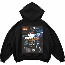 Genosha The Weeknd Baskılı Oversize Hoodie Kapüşonlu Sweatshirt