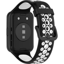 Happy Trend Huawei Watch Fit 2 Ile Uyumlu Delikli Silikon Spor Kordon Nefes Alan Hafif Tere Dayanıklı Ayarlanabilir Akıllı Saat Kayışı