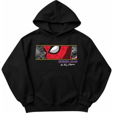 Genosha Spider Man No Way Home Baskılı Oversize Hoodie Kapüşonlu Sweatshirt