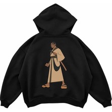 Genosha Cactus Jack Baskılı Oversize Hoodie Kapüşonlu Sweatshirt