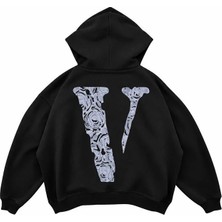 Genosha The Woo Baskılı Oversize Hoodie Kapüşonlu Sweatshirt