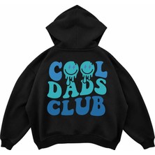 Genosha Cool Dads Club Baskılı Oversize Hoodie Kapüşonlu Sweatshirt