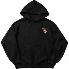 Genosha Drake Set Baskılı Oversize Hoodie Kapüşonlu Sweatshirt