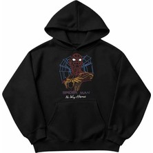 Genosha Spider Man No Way Home Baskılı Oversize Hoodie Kapüşonlu Sweatshirt