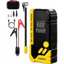 Happy Trend A8844 Akü Takviye Cihazı & Hava Kompresörü - 10000MAH Powerbank, 150 Psı, 1000A Peak, LED Fener