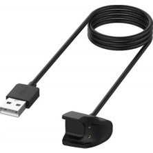 Happy Trend Akıllı Saat USB Şarj Aleti Samsung Galaxy Fit 2 Sm R220 Ile Uyumlu Akıllı Saat USB Şarj Kablosu (Siyah)