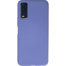 Defne Store Mey Ithalat® Vivo Y11S Kılıf Nano Içi Kadife Silikon - Lila