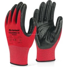 Happy Trend Çift RENK,%100 Polyester, Kaymaz, Dayanıklı, Endüstriyel Iş Eldiveni, Inşaat, Bahçe, Otomotiv, Lojistik Için Uygun, Koruyucu, Zebra Eldiven