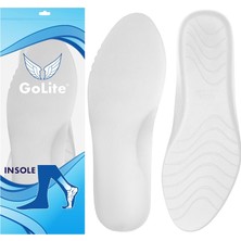 Happy Trend Konfor Ayakkabı Tabanlığı, Memory Foam Hafızalı Topuk Dikeni Iç Tabanlığı, Düz Taban - Golite M24 Insole (Beyaz, 36-37)