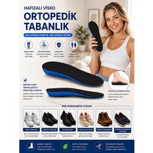 Happy Trend Visko Ortopedik Tabanlık, Memory Foam Teknoloji, Iç Ayakkabı Tabanı, Topuk Dikeni, Rahat, Koşu Tabanlığı, Konfor, Darbe Emici,1 Çift (Siyah, 39-45)