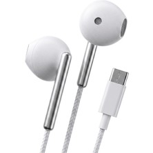 Happy Trend Type-C Stereo Kulak Içi Kablolu Kulaklık Beyaz