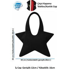 Tuttobene Star Bag Yıldız Çanta Çıtçıtlı Iç Cepli Özel Tasarım Omuz Çantası Su Geçirmez Leke Tutmaz TB052