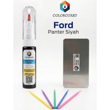 COLORGUARD Ford Panter Siyah Rötuş Seti - 2 si 1 Arada İğne ve Fırça Uçlu Şişe, Rötuş Çeliği ve Rötuş Çubuğu