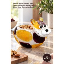 Yenilig 2 Adet Murano Cam Kase – Sevimli Köpek Figürlü Kase, Dekoratif Sunum ve Servis Için Glass Bowl Decorative Bowl