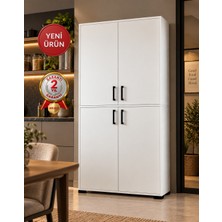 Bravo Home Bravo D11 Çok Amaçlı Dolap – 4 Kapaklı, Ayarlanabilir Raflı
