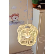 Giposi Nimbus Tekli Beyaz Avize 25 cm Çap E27 Duy