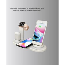 Defne Store Mey Kablosuz Şarj Istasyonu 4’ü 1 Arada iPhone Watch ve Airpods Uyumlu