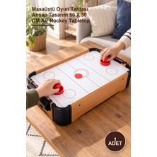 Yenilig 1 Adet Ahşap Masaüstü Air Hokey Oyunu – Masaüstü Oyun Tahtası Ahşap Tasarım 50 x 30 cm Air Hockey Tabletop