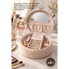 Yenilig 5 Adet Makyaj ve Takı Kutusu – Organizer 24X21 cm ALK3608 Modeli Makeup Box Jewelry Box Cosmetic Organizer
