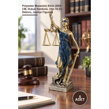 Yenilig 5 Adet Adalet Biblosu – Polyester Masaüstü Biblo 28X8 Cm, Hukuk Sembolü, Ofis ve Ev Dekoru, Justice Figurine