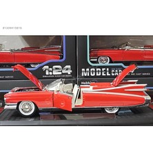 Hobbiez World Cadillac Eldorado Biarritz Convertible Diecast 1959 Kırmızı Model Araba