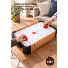 Yenilig 3 Adet Ahşap Masaüstü Air Hokey Oyunu – Masaüstü Oyun Tahtası Ahşap Tasarım 50 x 30 cm Air Hockey Tabletop