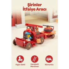 Farbu Oyuncak Gioc-Hi Prezio-Si Şirinler Itfaiye Aracı Haraketli Merdiveni Römorklu Eğitici Çocuk Oyuncağı