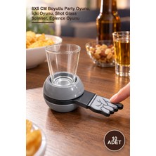 Yenilig 10 Adet Shot Bardaklı Çevirmece Oyunu – 8x5 cm Boyutlu Party Oyunu, Içki Oyunu, Shot Glass Spinner, Eğlence Oyunu