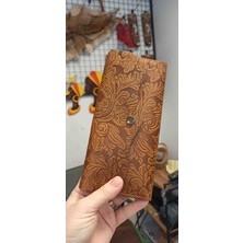 Matruşka Deri Sanat Tasarım Hakiki Deri Portföy Cüzdan (Taba)