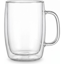 Pratik Evim Nordic Çift Cidarlı Cam Kupa Seti 400 ml
