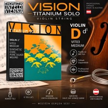 Thomastik Infeld Vision Titanium Solo Violin Medium VIT03- D - Tek Tel Keman Teli