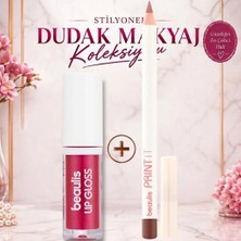 Stilyoner Gratis™ 104 Caramel Waterproof Dudak Kalemi & Likit Parlak Ruj No:26 Luminous Lipgloss Seti