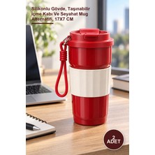 Yenilig 2 Adet Paslanmaz Çelik Termos Bardak – Silikonlu Gövde, Taşınabilir Içme Kabı ve Seyahat Mug Alternatifi, 17X7 cm