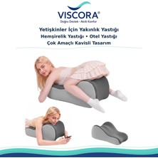 Viscora Yetişkinler İçin Yakınlık Yastığı Hemşirelik Yastığı Otel Yastığı Çok Amaçlı Kavisli Tasarım Otel Ev Kamp