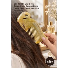 Yenilig 4 Adet Kuğu Tasarımlı Kemik Tarak – Saç Tarağı, Cep Boyu Tarak, Kuğu Desenli Bone Comb, Hair Comb 14X5 cm