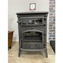 Firestove Fire Stove  FRS-013YK  Sirius Mega  Fırınlı Yan Kapaklı Pik Döküm Şömine Soba