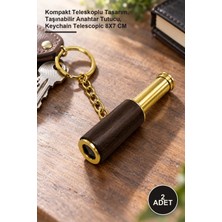 Yenilig 2 Adet Pirinç Teleskop Anahtarlık – Kompakt Teleskoplu Tasarım, Taşınabilir Anahtar Tutucu, Keychain Telescopic 8x7 cm