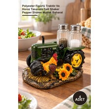 Yenilig 4 Adet Tuzluk Biberlik Seti – Polyester Figürlü Traktör ve Horoz Tasarımlı Salt Shaker Pepper Shaker Mutfak Baharat