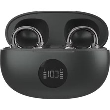 Linkage Lkb-42 Klipsli Açık Kulak Kablosuz Kulaklık - Ows Tasarım, Enc Gürültü Azaltma, Siri Destekli LED Ekranlı Bluetooth Kulaklık Siyah
