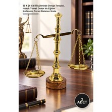 Yenilig 2 Adet Adalet Terazisi 3100 – 30 x 26 cm Ölçülerinde Denge Terazisi, Hukuk Temalı Dekor ve Eğitim Kullanımı, Terazi Balance Scale