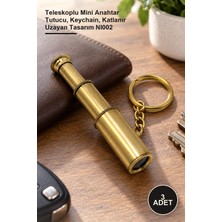 Yenilig 3 Adet Pirinç Teleskop Anahtarlık – Teleskoplu Mini Anahtar Tutucu, Keychain, Katlanır Uzayan Tasarım NI002