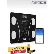 AYFATECH Dijital Baskül Yağ Su Kas Vücut Kitle Endeksi Kilo Ölçer Tartı