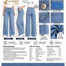 La Carte Dilek Bol Paça (Wide Leg) Lycralı Kadın Kot Pantolon