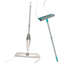 Defne Store Süper 2'li Sprey Mop + Teleskopik Saplı Cam Sileceği Krem Paspas Temizlik Seti