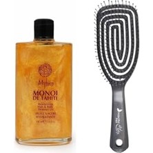Defne Store Işıltılı Saç & Vücut Nemlendirici Yağ - 100 ml + Pro Üç Boyutlu Saç Fırçası -01