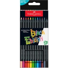 Defne Store Black Edition Renkli Kalemler - 12 Sayı, Siyah Ahşap ve Süper Yumuşak Çekirdek Kurşun, Yetişkin Boyama, Sanatçılar ve Yeni Başlayanlar Için Profesyonel Kalite