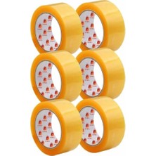 Defne Store Koli, Bandı (1. Kalite) Şeffaf Renkli, Güçlü Yapışkan, Kağıda Kartona Yapışır (6), 45 mm x 100 Metre Hotmelt