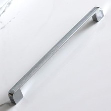 Defne Store 10 Adet Oval Metal Mobilya ve Mutfak Dolap Kulpu, Krom, 224 mm